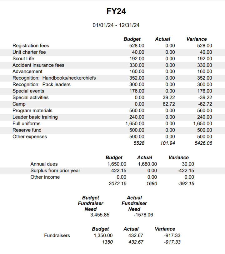 Mass update of existing transactions to assign to budget item